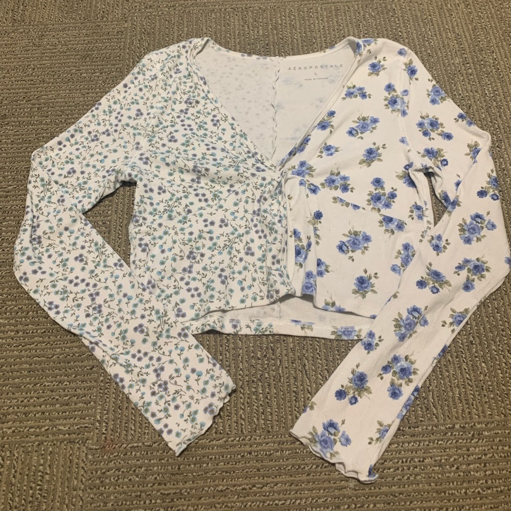 CUTE HALF & HALF LONG SLEEVED